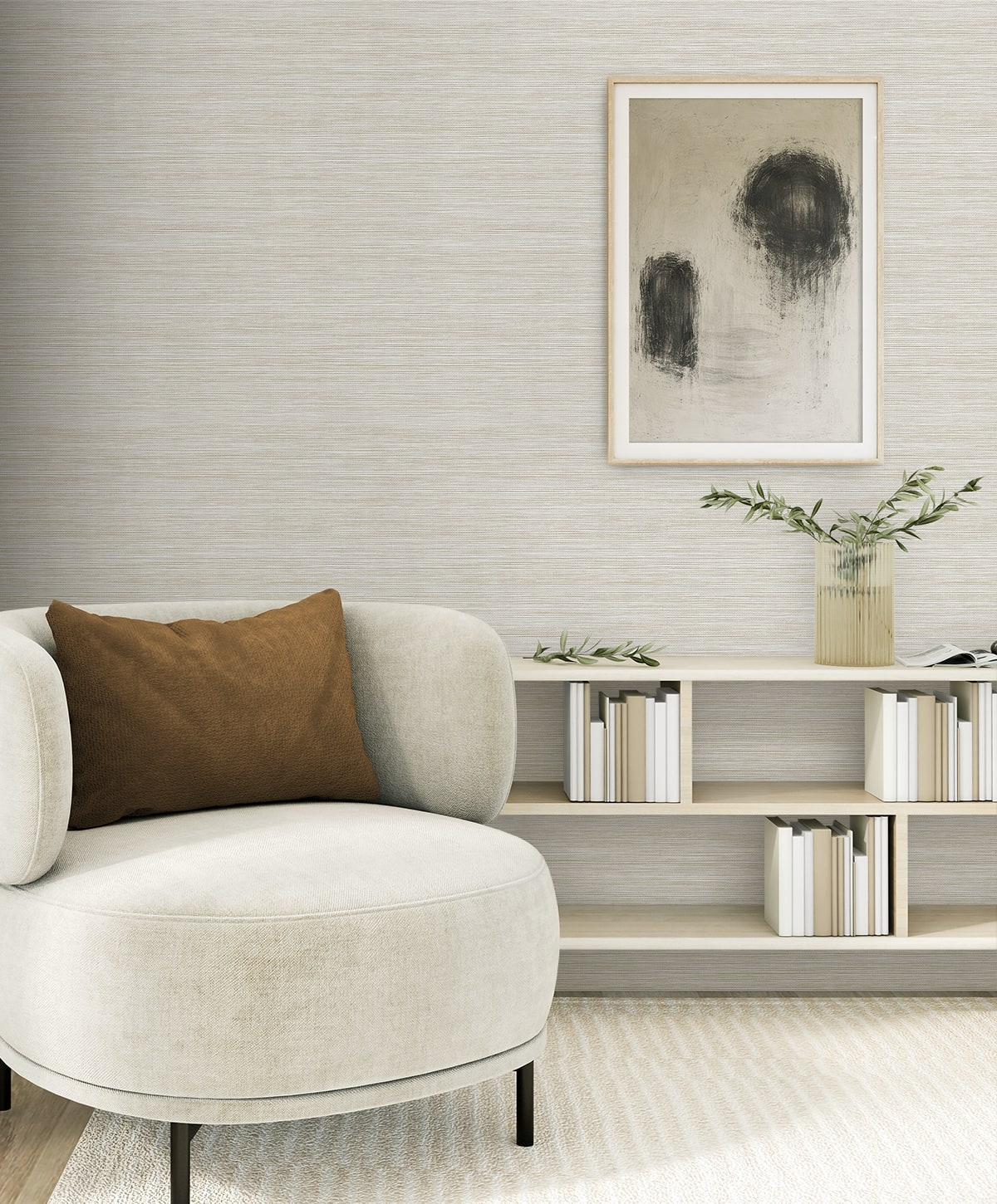 Seabrook Designs  Sisa Faux Grasscloth Contemporary Cool Neutrals   - EN40208