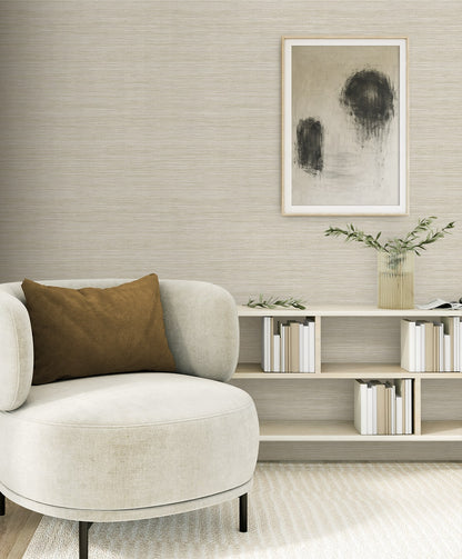 Seabrook Designs  Sisa Faux Grasscloth Contemporary Cool Neutrals   - EN40215