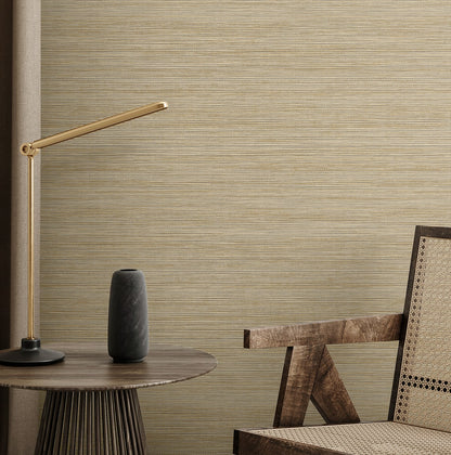 Seabrook Designs  Sisa Faux Grasscloth Contemporary Warm Neutrals , Beiges   - EN40216