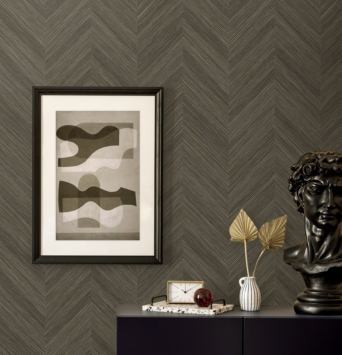 Seabrook Designs  Strand Chevron Contemporary Browns , Taupes   - EN40300