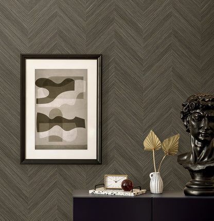 Seabrook Designs  Strand Chevron Contemporary Browns , Taupes   - EN40300
