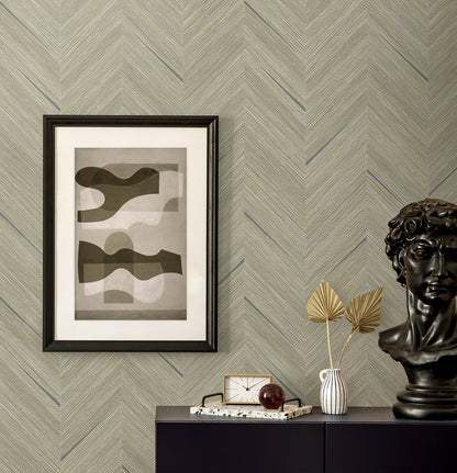 Seabrook Designs  Strand Chevron Contemporary Warm Neutrals , Beiges   - EN40307
