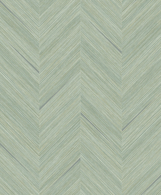 Seabrook Designs  Strand Chevron Contemporary Greens   - EN40314