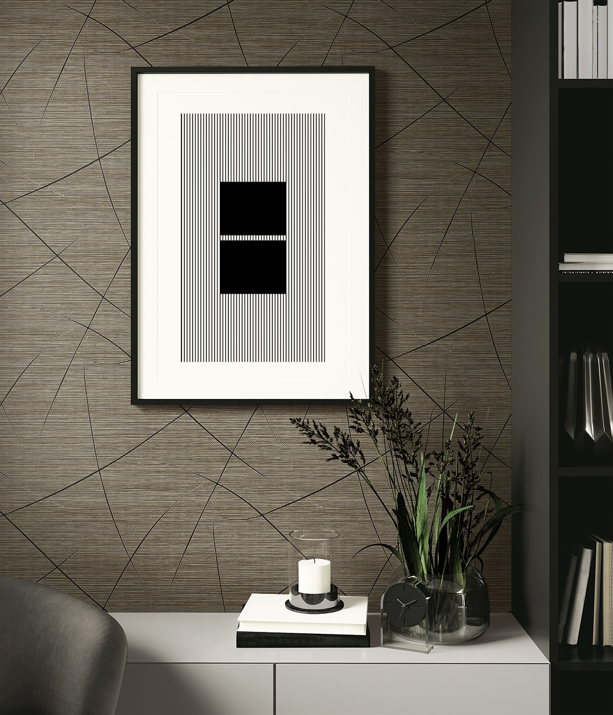 Seabrook Designs  Bract Faux Grasscloth Contemporary Browns , Taupes   - EN40400