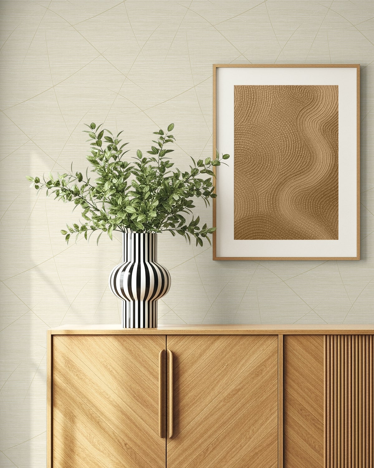 Seabrook Designs  Bract Faux Grasscloth Contemporary Warm Neutrals , Beiges   - EN40403
