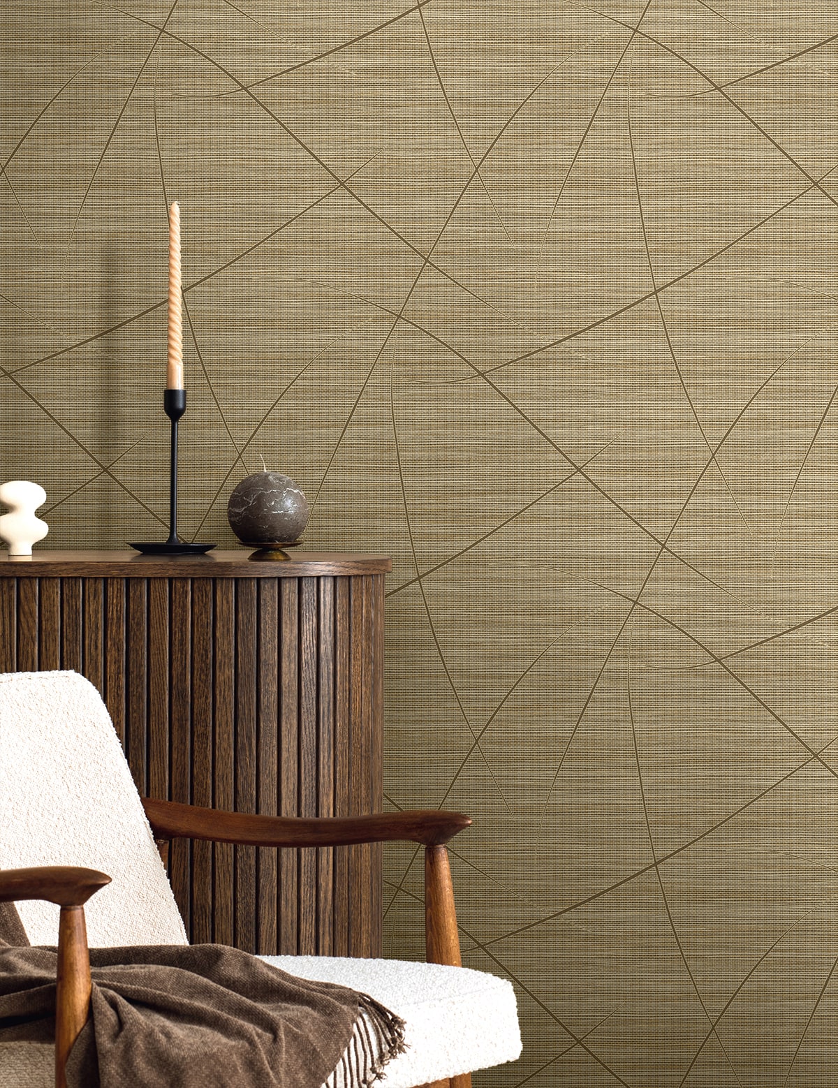 Seabrook Designs  Bract Faux Grasscloth Contemporary Browns , Taupes   - EN40406