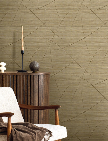 Seabrook Designs  Bract Faux Grasscloth Contemporary Browns , Taupes   - EN40406