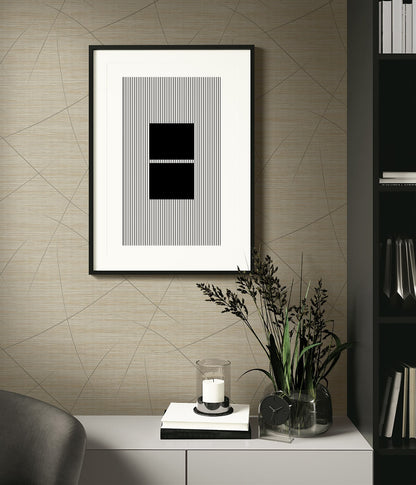 Seabrook Designs  Bract Faux Grasscloth Contemporary Warm Neutrals , Beiges   - EN40407