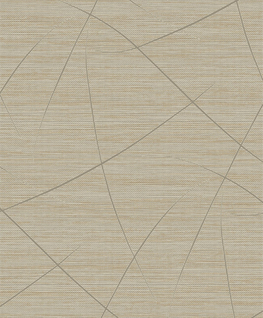 Seabrook Designs  Bract Faux Grasscloth Contemporary Warm Neutrals , Beiges   - EN40407