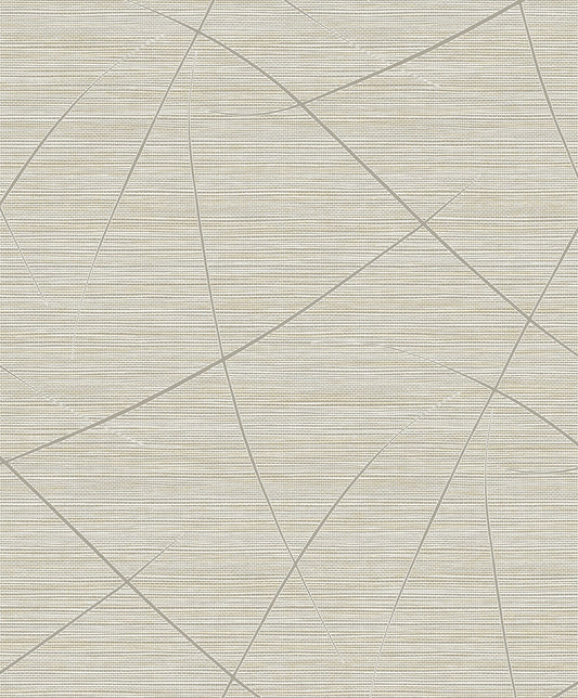 Seabrook Designs  Bract Faux Grasscloth Contemporary Cool Neutrals   - EN40408