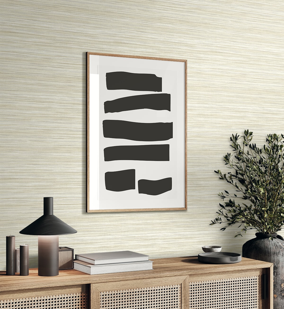 Seabrook Designs  Canebrush Faux Grasscloth Contemporary Cool Neutrals   - EN40504