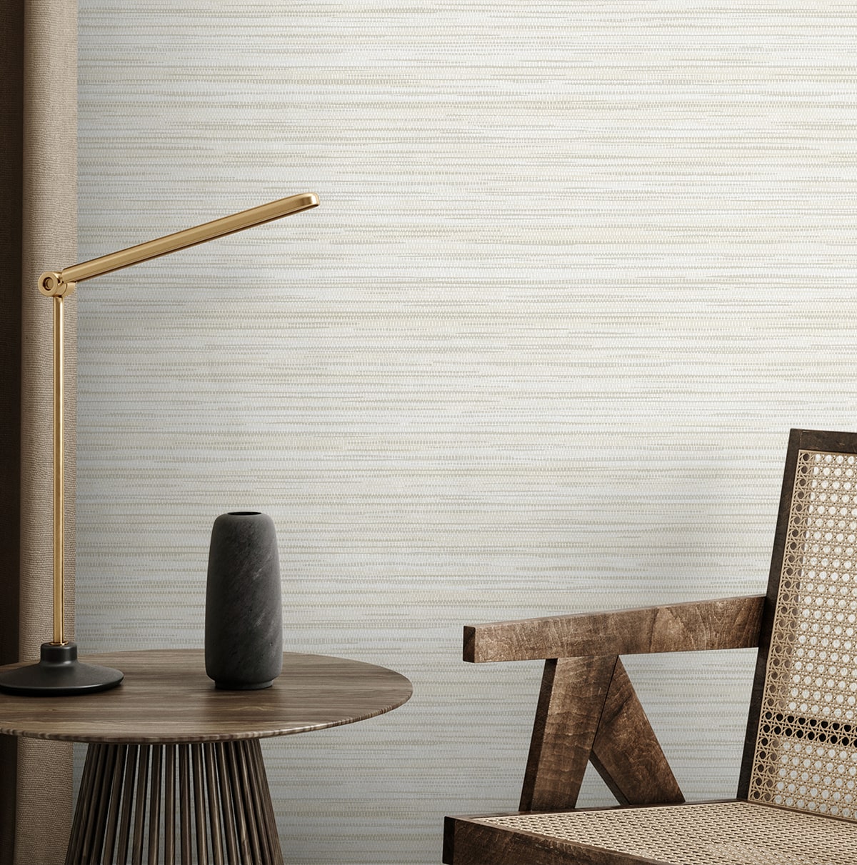 Seabrook Designs  Canebrush Faux Grasscloth Contemporary Warm Neutrals , Beiges   - EN40505