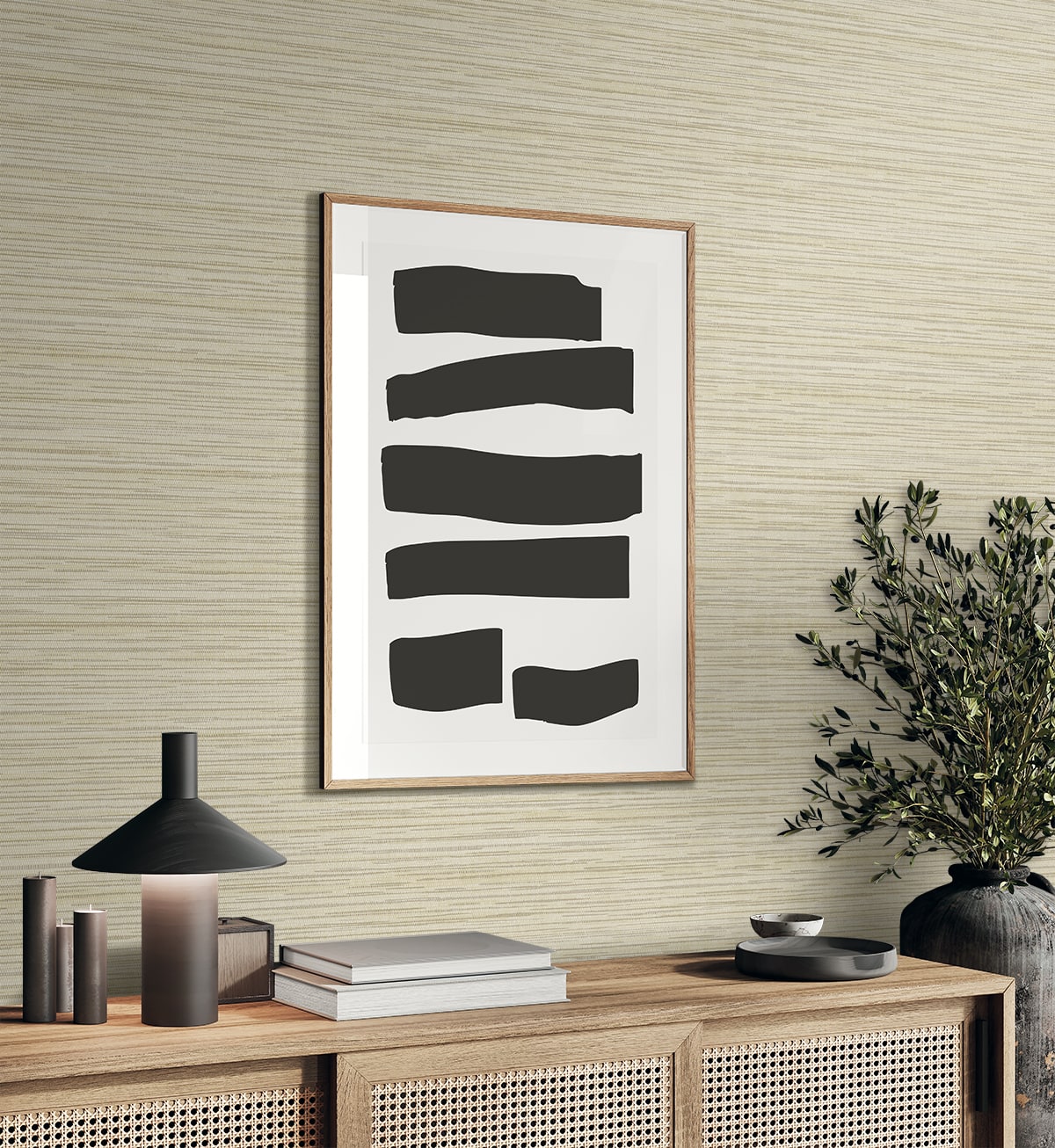 Seabrook Designs  Canebrush Faux Grasscloth Contemporary Warm Neutrals , Beiges   - EN40507