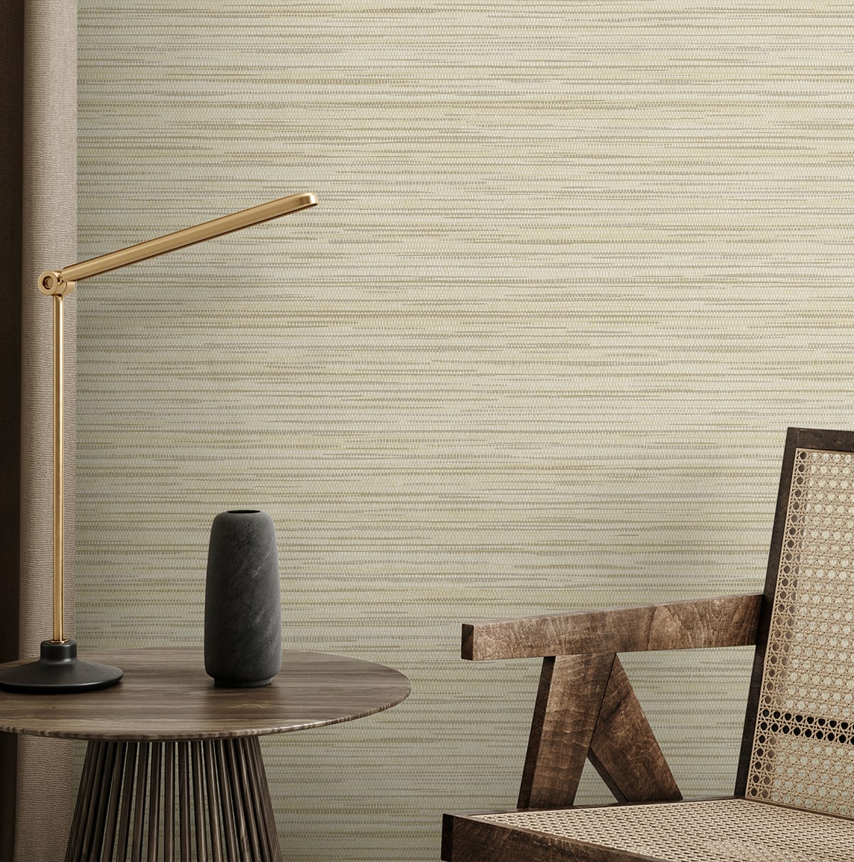 Seabrook Designs  Canebrush Faux Grasscloth Contemporary Warm Neutrals , Beiges   - EN40507