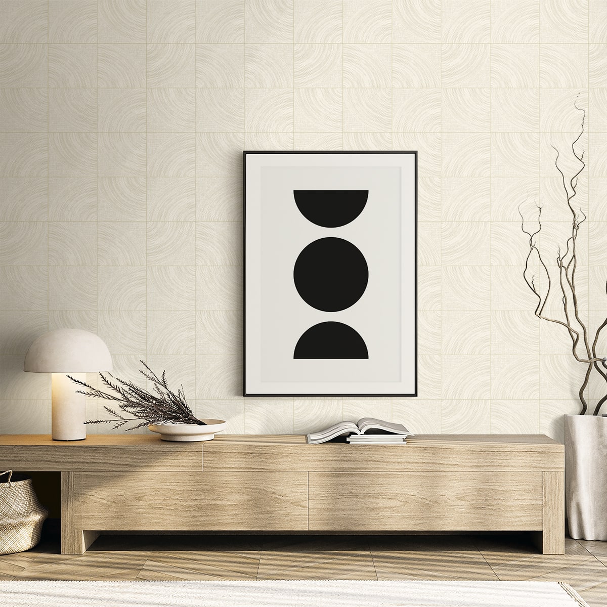 Seabrook Designs  Coir Geometric Contemporary Warm Neutrals , Beiges   - EN40603