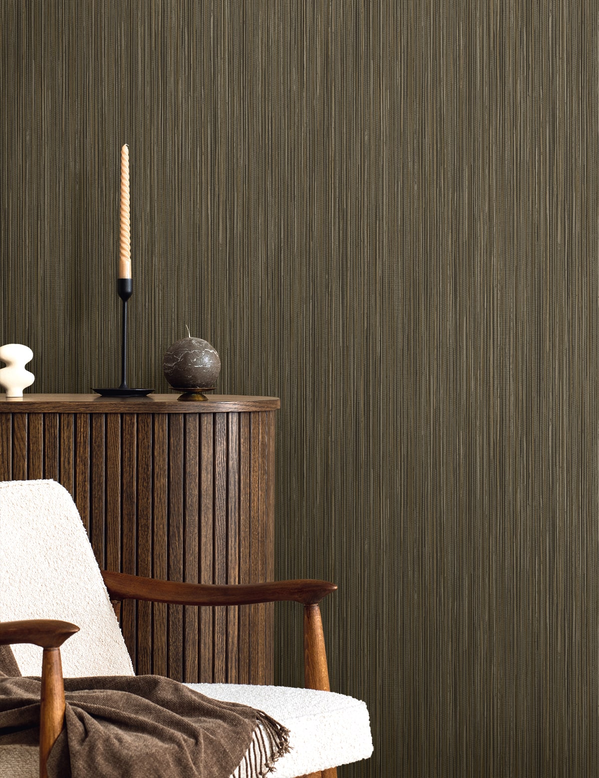 Seabrook Designs  Vireo Faux Grasscloth Contemporary Browns , Taupes   - EN40706