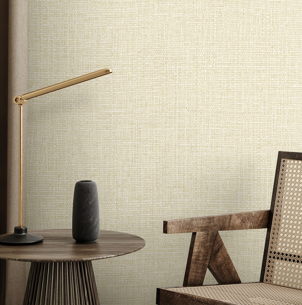 Seabrook Designs  Rattan Faux Weave Contemporary Warm Neutrals , Beiges   - EN40806