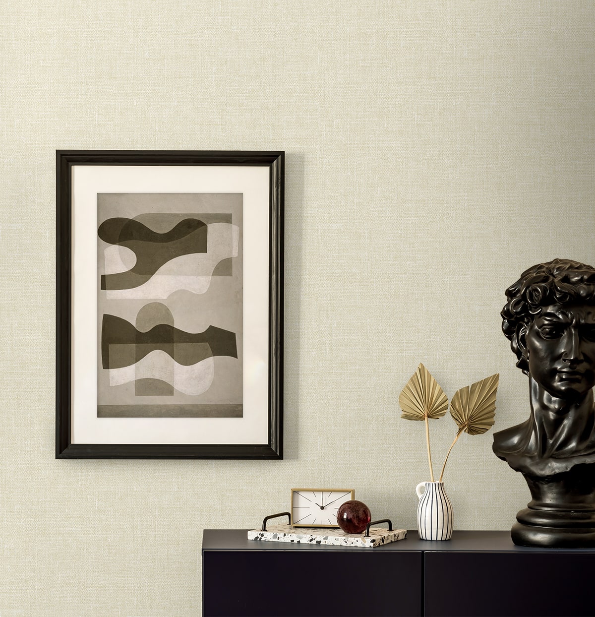 Seabrook Designs  Loom Faux Linen Contemporary Warm Neutrals , Beiges   - EN40918