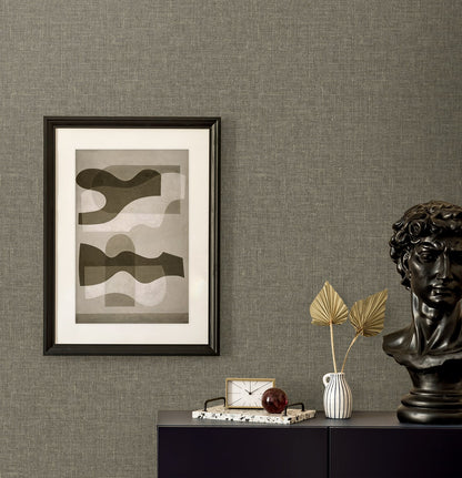 Seabrook Designs  Loom Faux Linen Contemporary Grays   - EN40919