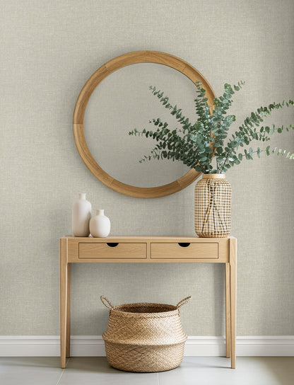Seabrook Designs  Loom Faux Linen Contemporary Browns , Taupes   - EN40922