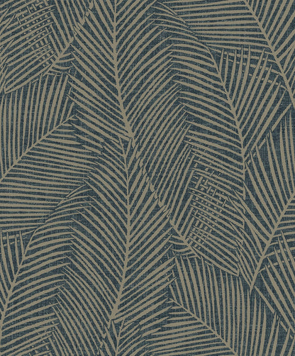 Seabrook Designs  Pampas Palm Botanical Contemporary Blues   - EN41002