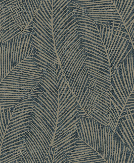 Seabrook Designs  Pampas Palm Botanical Contemporary Blues   - EN41002