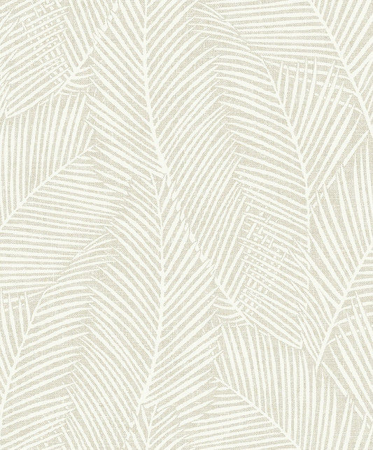 Seabrook Designs  Pampas Palm Botanical Contemporary Warm Neutrals , Beiges   - EN41005