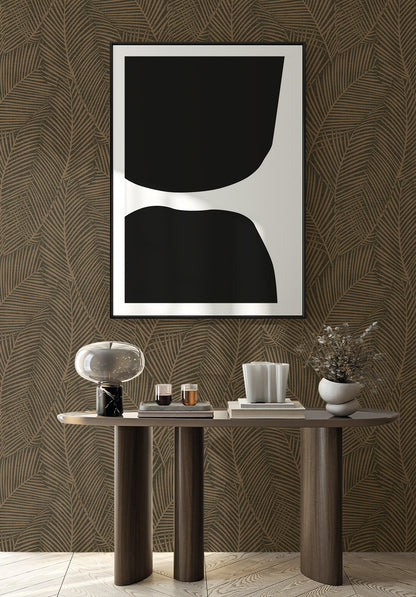 Seabrook Designs  Pampas Palm Botanical Contemporary Browns , Taupes   - EN41006