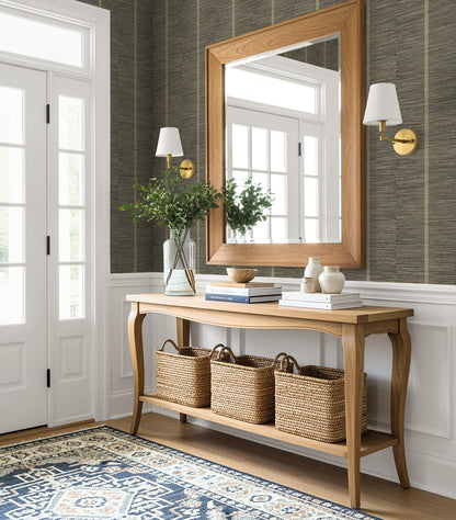 Seabrook Designs  Raffine Striped Contemporary Browns , Taupes   - EN41100
