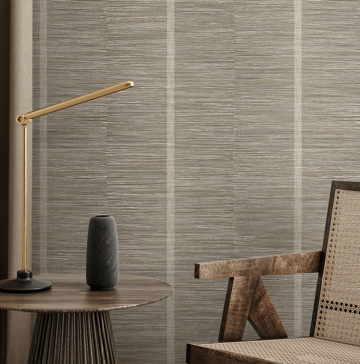 Seabrook Designs  Raffine Striped Contemporary Grays   - EN41108