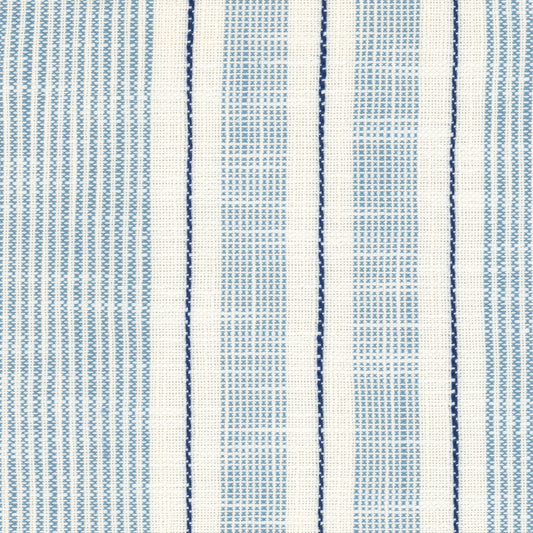 STOUT TEXTILES  UPHOLSTERY,WOVENS TRADITIONAL, STRIPE BLUE/WHITE   - ENDF-1