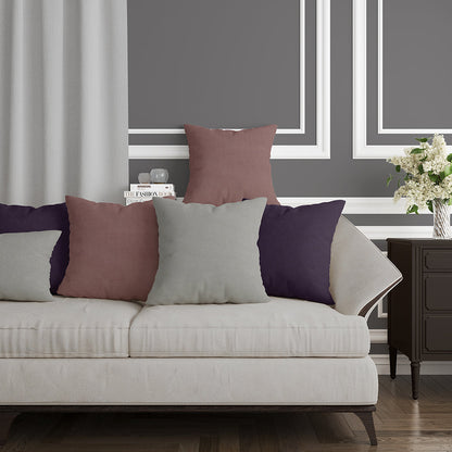 Solid fabric swatch in Benjamin Platinum; neutral beige-gray color with subtle weave texture.