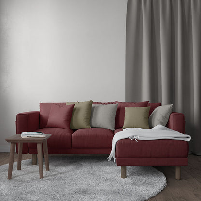 Mulberry solid textured fabric swatch