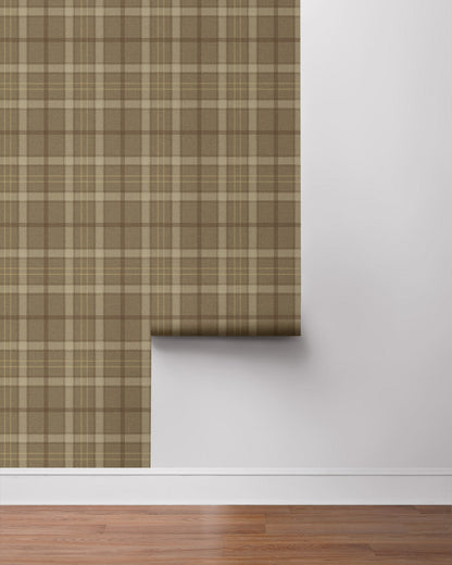 Etten Studios  Tailor Plaid Prepasted Plaid Traditional Brown   - EP10316