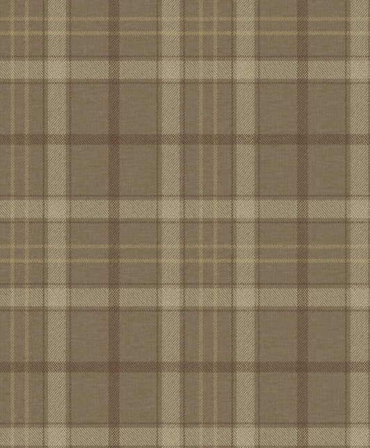 Etten Studios  Tailor Plaid Prepasted Plaid Traditional Brown   - EP10316