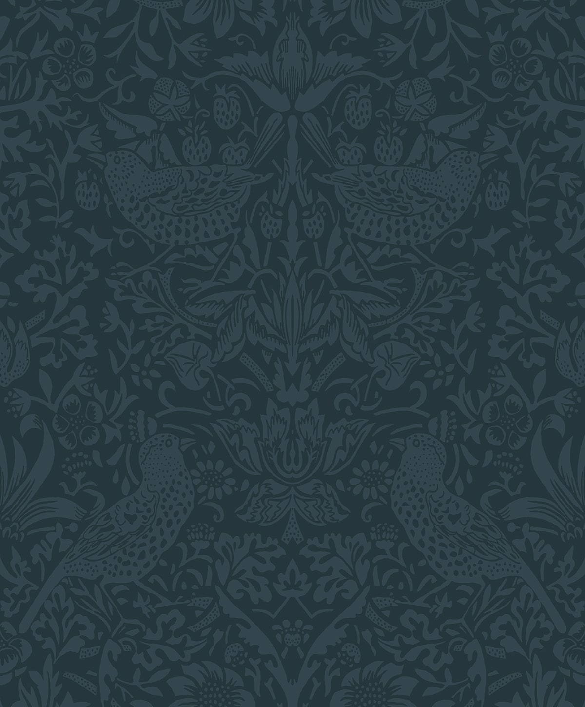 Etten Studios  Tonal Bird Garden Prepasted Botanical Vintage Blue   - EP10402