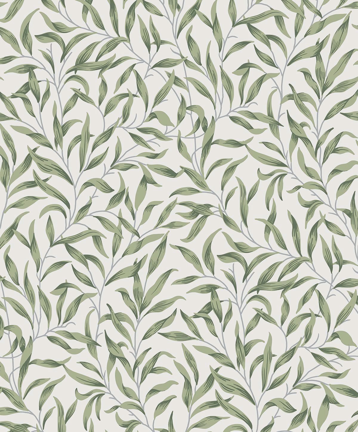 Etten Studios Etten Prepasted Wallcoverings Willow Trail Prepasted Botanical Vintage Green   - EP10504