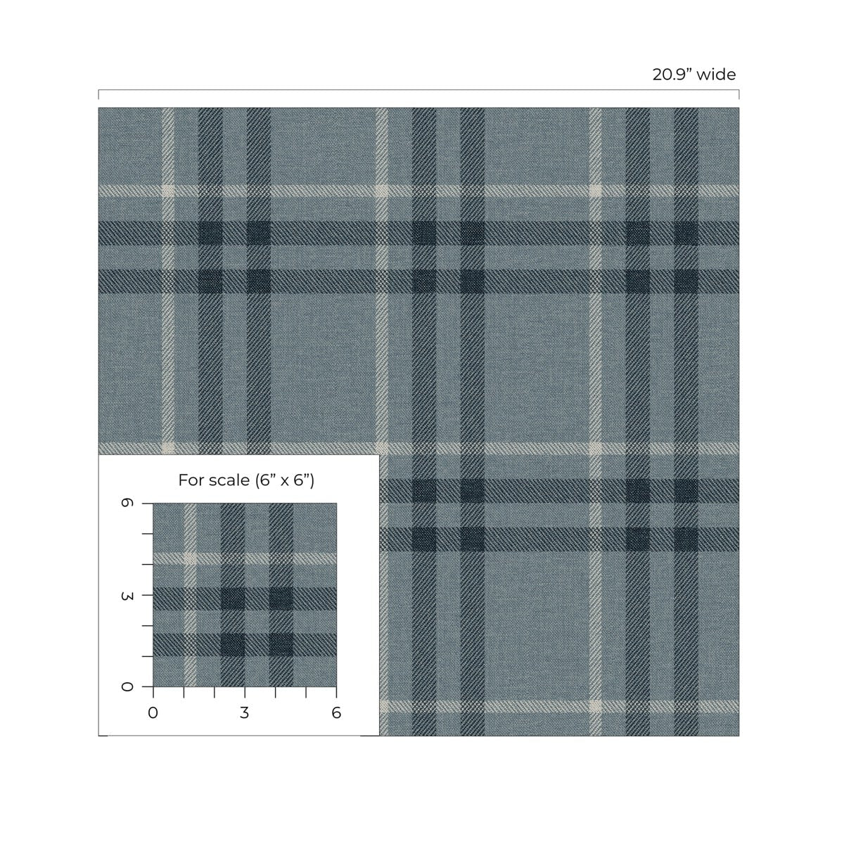 Etten Studios  Calverlay Plaid Prepasted Plaid Traditional Blue   - EP10802