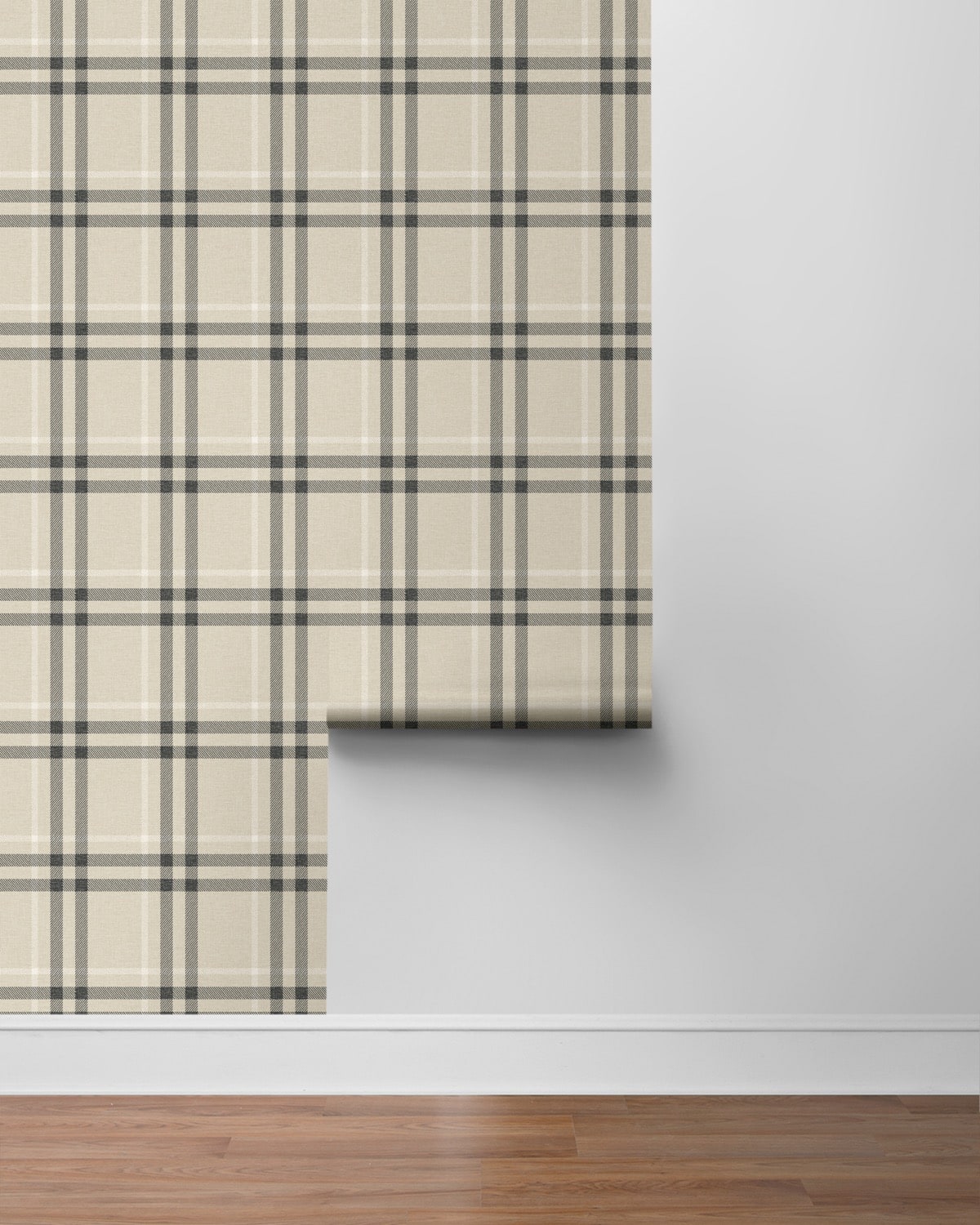 Etten Studios  Calverlay Plaid Prepasted Plaid Traditional Beige   - EP10805