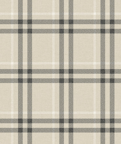 Etten Studios  Calverlay Plaid Prepasted Plaid Traditional Beige   - EP10805