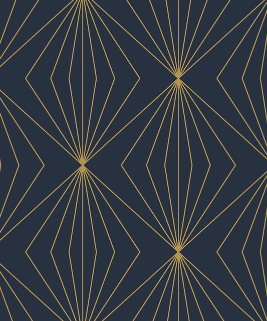 Etten Studios  Gem Geometric Prepasted Geometric Contemporary Blue   - EP10902