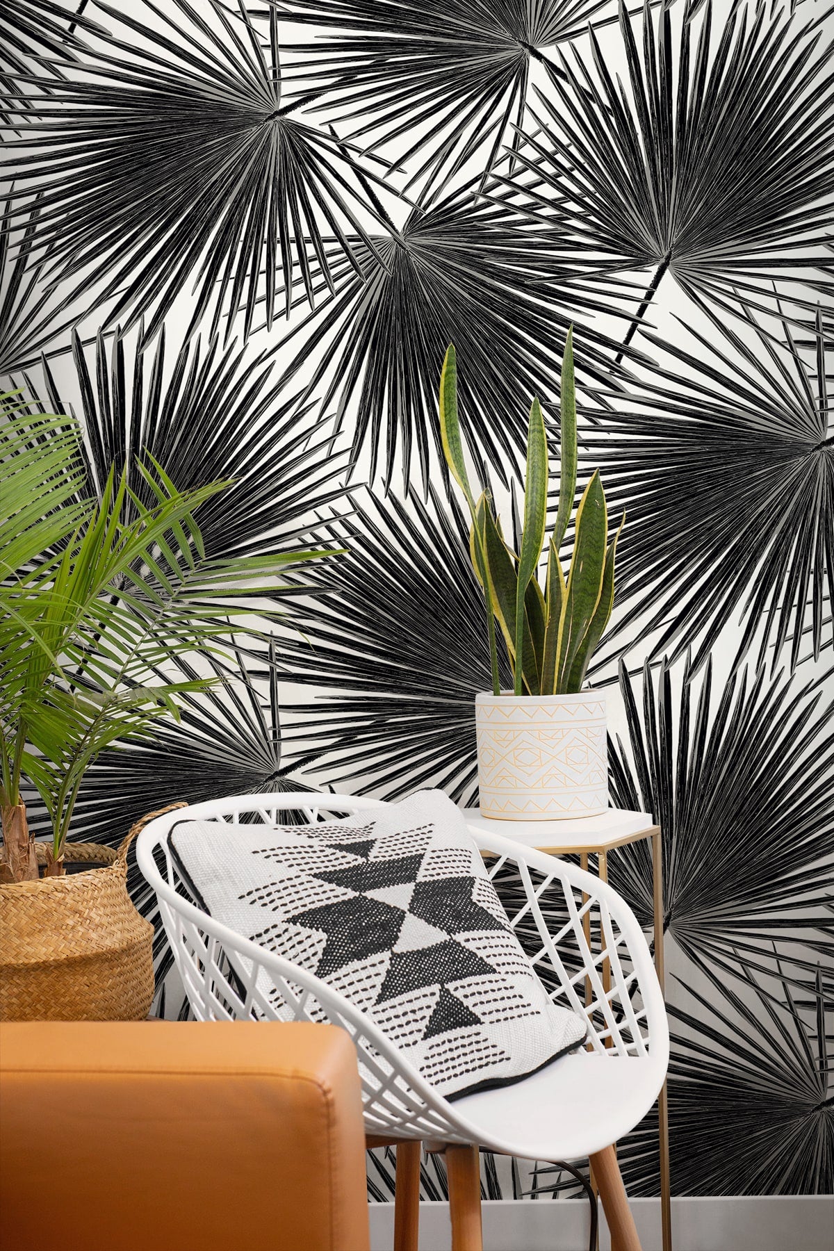 Etten Studios  Haven Palm Prepasted Botanical Coastal Black   - EP11000