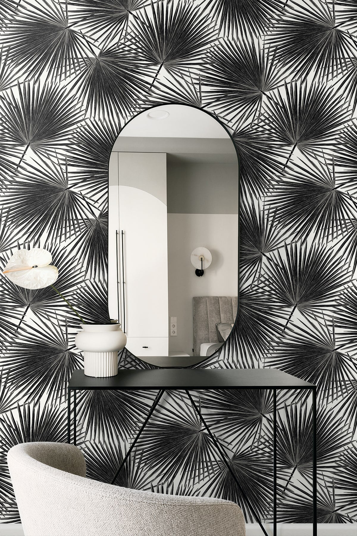 Etten Studios  Haven Palm Prepasted Botanical Coastal Black   - EP11000