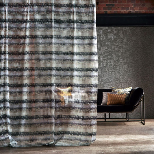 HARLEQUIN OUTLET Kiyoshi Fabric Stripes Parchment,Charcoal   - ESHE131814