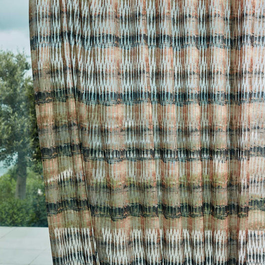 HARLEQUIN Kiyoshi Fabric Stripes Copper,Charcoal   - ESHE131815