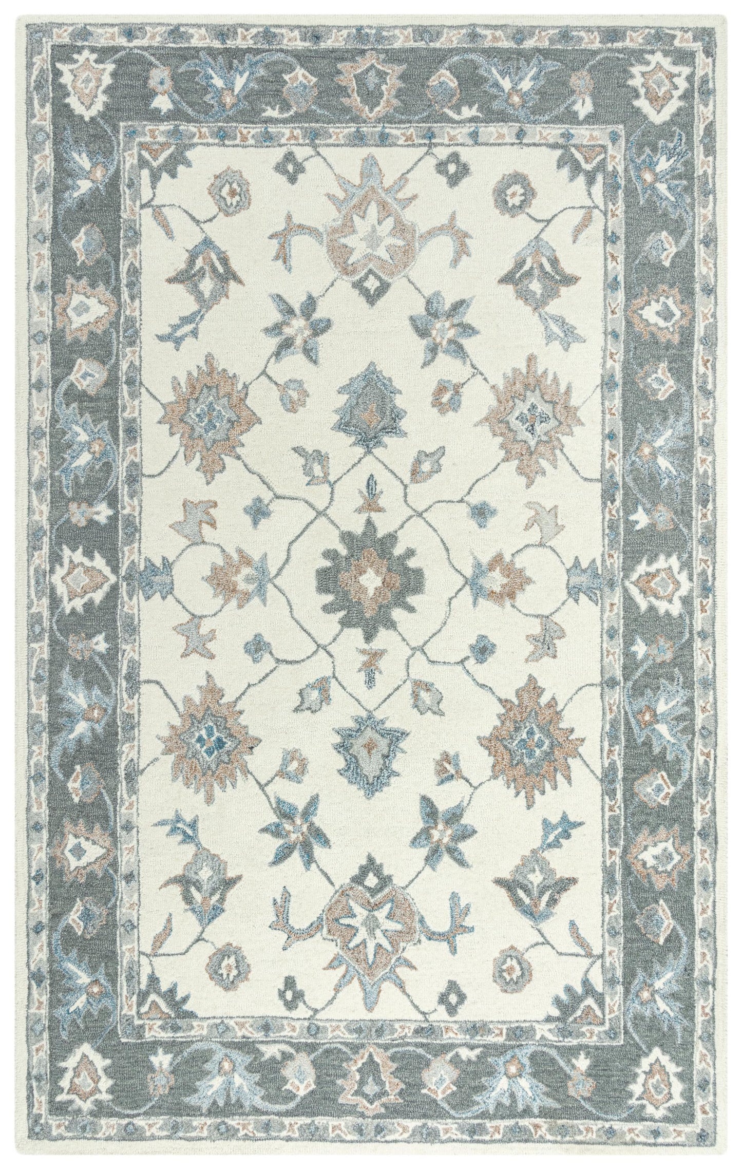 Traditional rug, 5' x 8'.