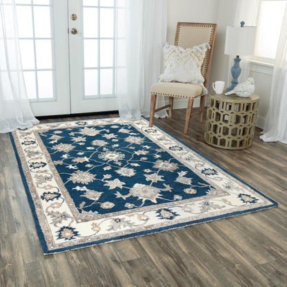 Traditional 5' x 8' rug.