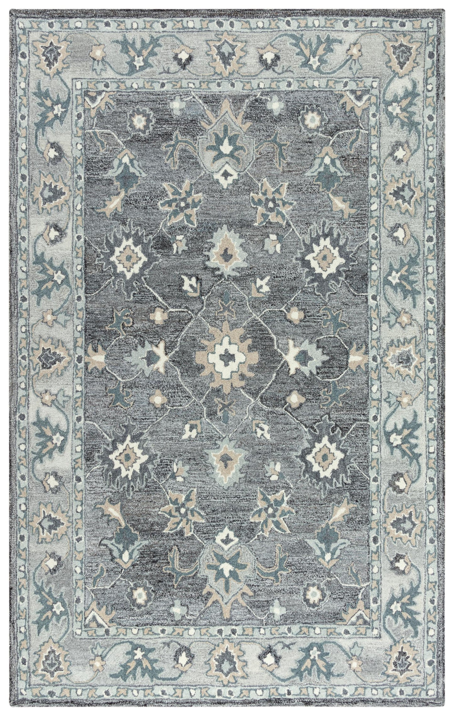 Traditional 9' x 12' rug with a classic pattern.