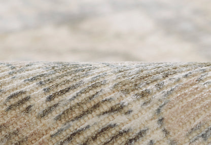 Close-up of beige natural stone surface with dark brown veins and subtle texture.