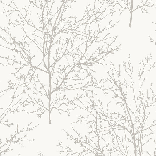 Etten Studios Etten Studios Online Winter Branches Botanical Contemporary Grey Matte Sidewall - ET10305